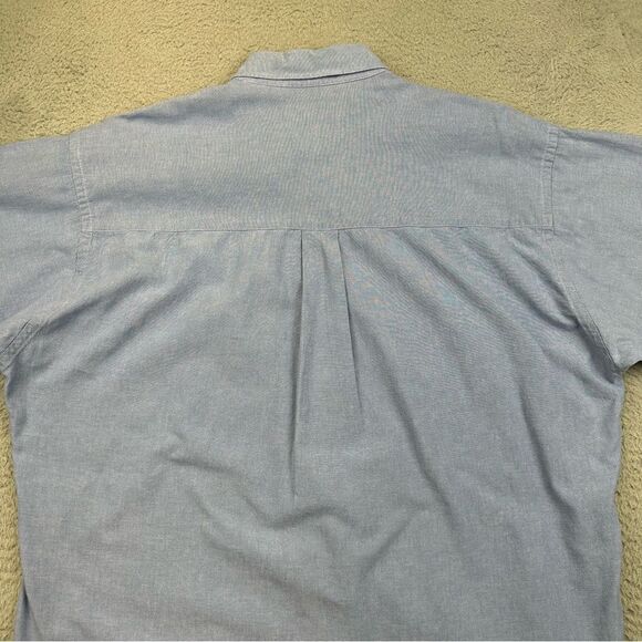Vintage Chaps Ralph Lauren Shirt Mens Large Blue Cotton Button Business USA Made - Picture 8 of 13